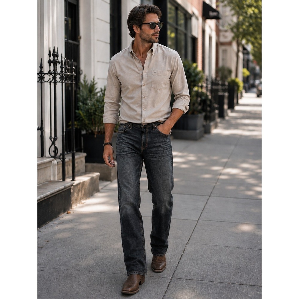 Ariat Men's Rebar M4 Jeans Men's 34x30 Boot Cut Relaxed Fit DuraStretch